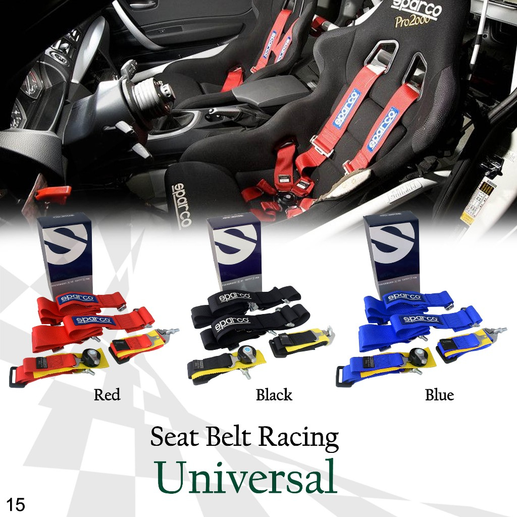 Jual SEAT BELT SPARCO QR 4 TITIK QUICK RELEASE SEATBELT SABUK RACING