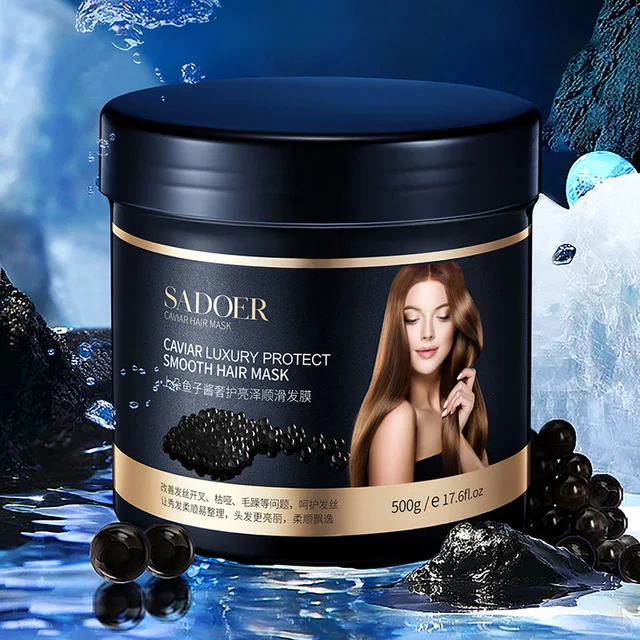 SADOER Caviar Luxury Protect Smooth Hair Mask Masker Rambut Keratin 500g  Melindungi Kerusakan Rambut