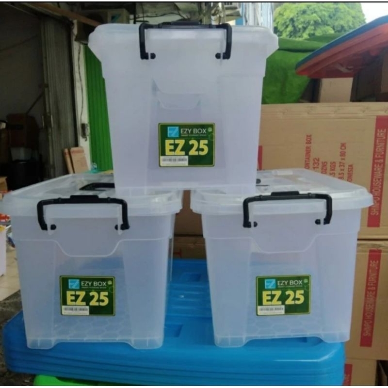 Jual container box transparan 25 liter / box container bening 25liter ...
