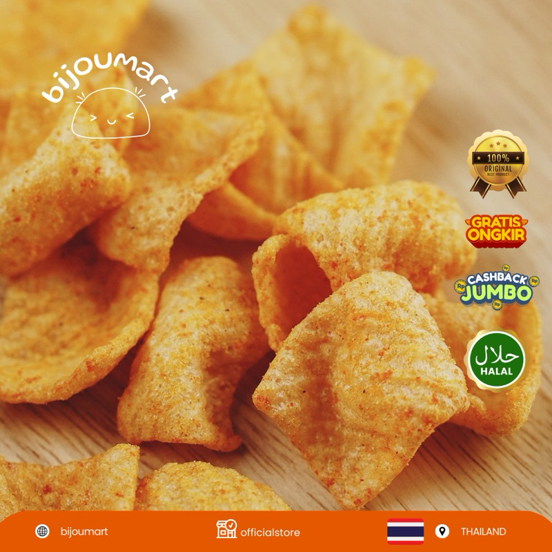 Jual [ THAILAND ORIGINAL 🇹🇭 ] SNACK TOMAT JISOO TOMATO CRACKERS 58gram ...