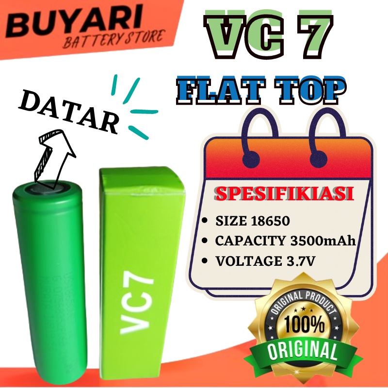 Jual ORIGINAL!!!! BATERAI Sony VC7 18650 3.7V 30A 3500mAh Baterai 18650 ...