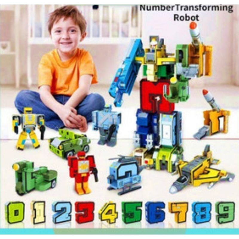 Jual PROMO ROBOT ANGKA MORPHER BERUBAH JADI ROBOT | Shopee Indonesia