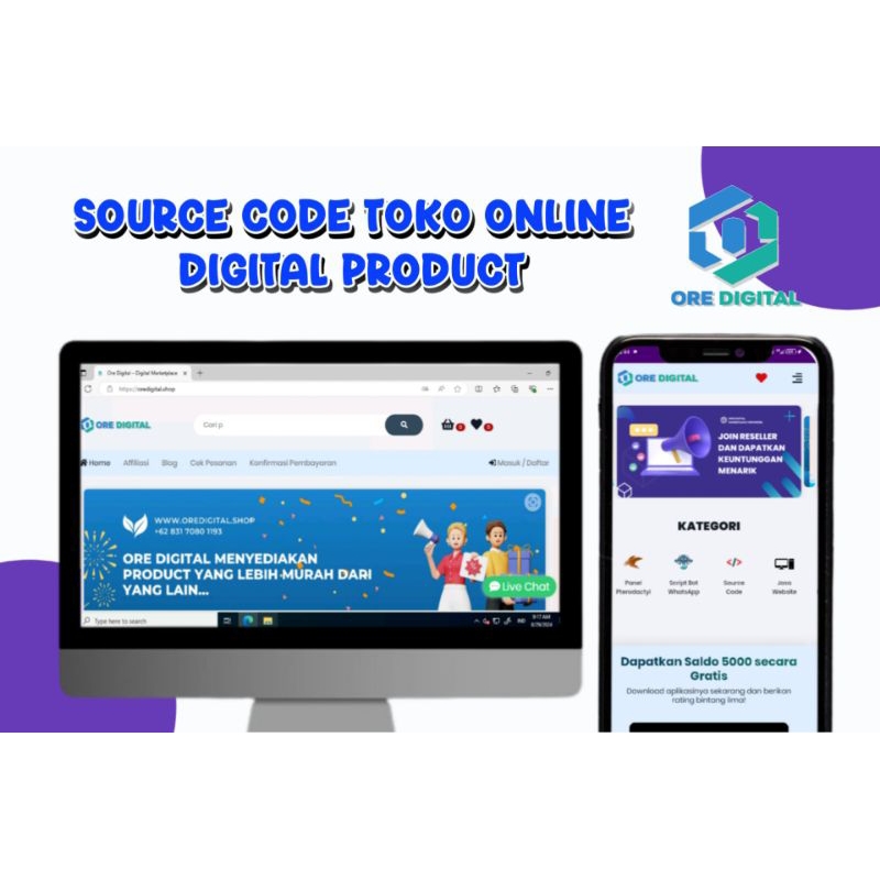 Jual Source Code Toko Online Digital Product Support Payment Geteway ...