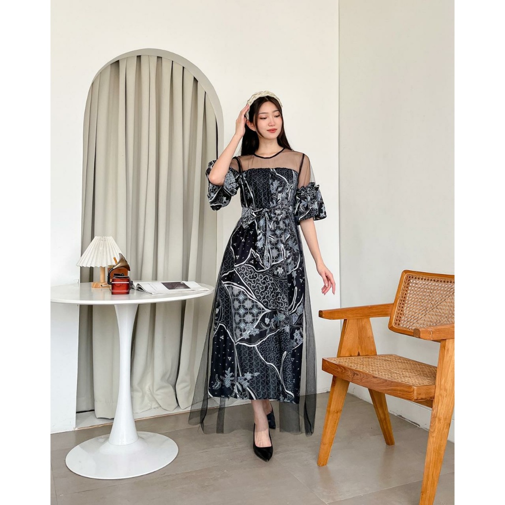 Dress Wanita Model Baju Sekdress Model Dress Batik Kombinasi