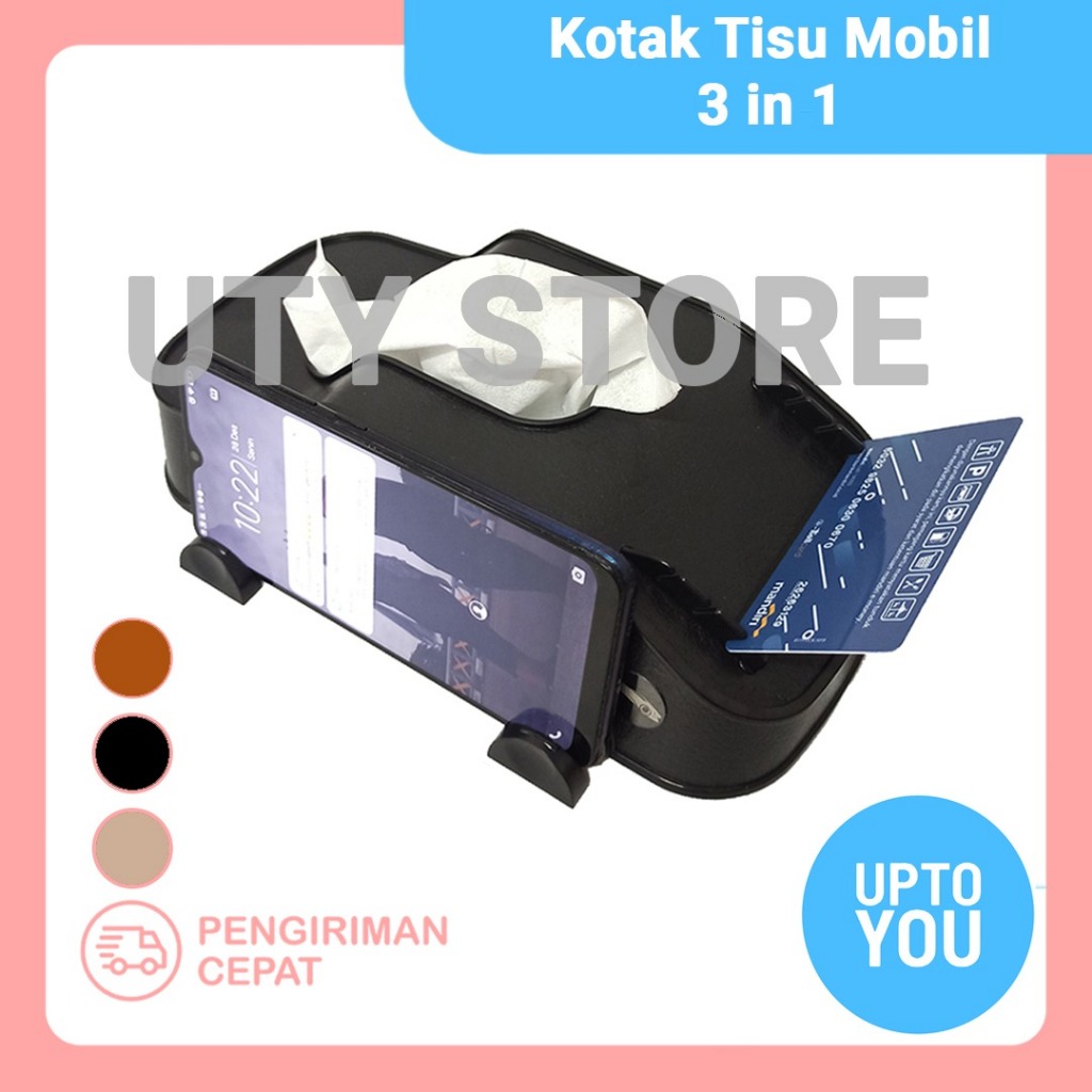 Kotak Tissue Mobil 3 in 1 - holder HP - e-toll