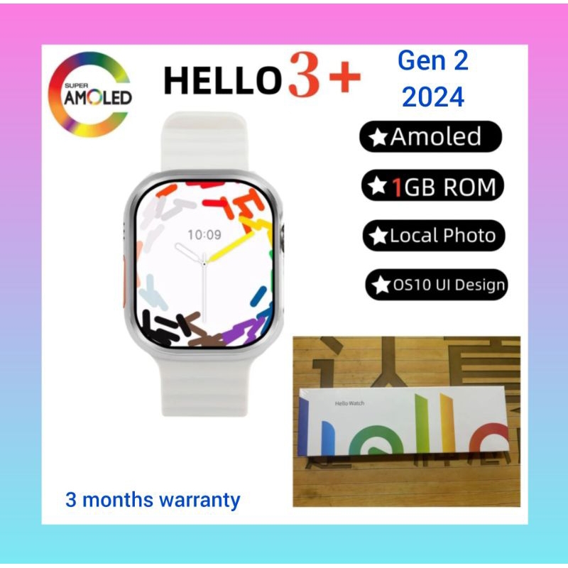 Jual Hello Watch 3 Plus 2024 Gen 2 Amoled 4GB ROM 2.04 Inch 49mm 450mAH ...