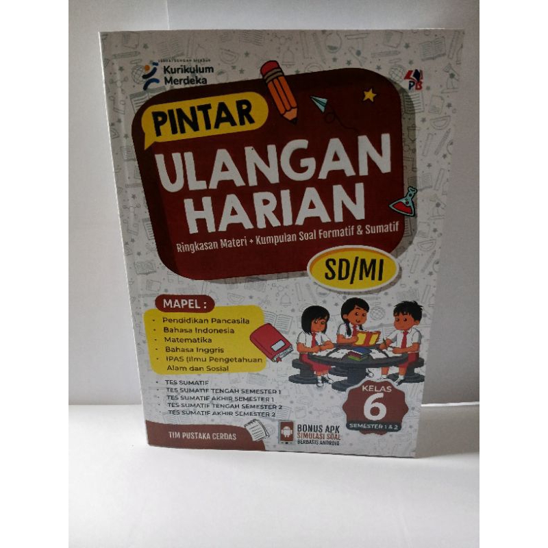 Jual Buku Pintar ulangan harian kelas 6 sd kurikulum merdeka | Shopee ...