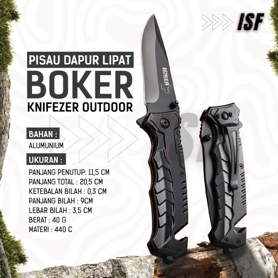 Jual Pisau Saku Lipat Mini Folding Pocket Knife BOKER Knifezer Tactical