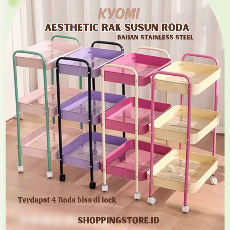 Jual KYOMI Trolly Rack / Rak Penyimpanan /Rak Storage / Rak Roda / Rak ...