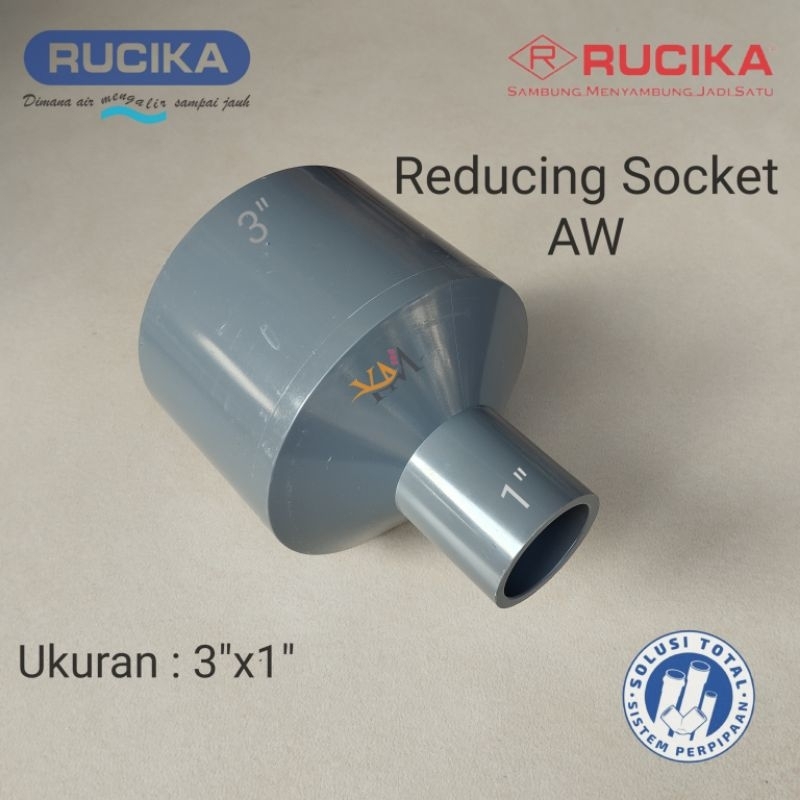 Jual REDUCING VLOCK OPERAN SOCKET PVC AW RUCIKA 3X3/4 - 3X1 INCH ...