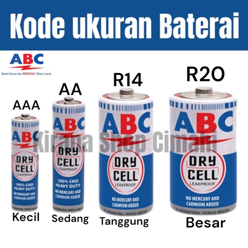 Jual ABC biru besar / R20 / jumbo / baterai / battery / batu batre ...