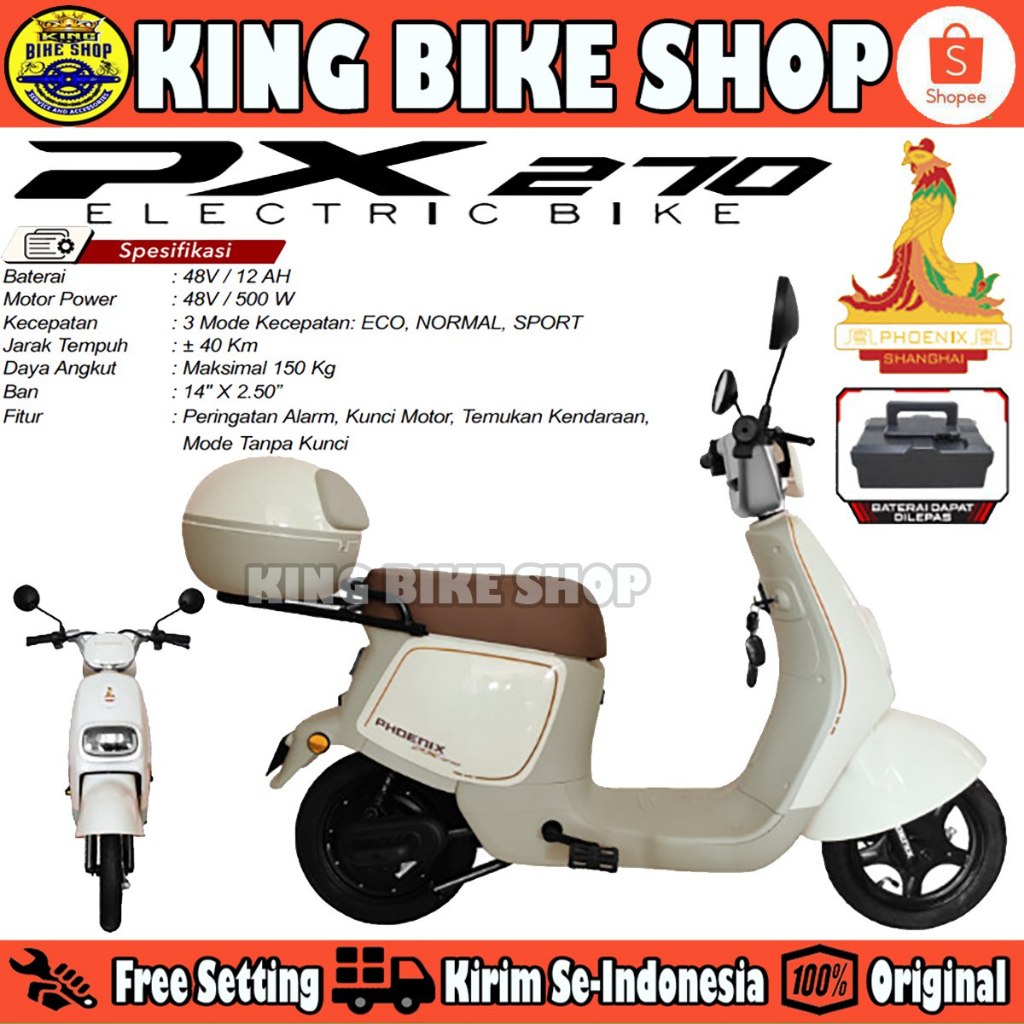 Jual Sepeda Listrik E-BIKE PHOENIX PX 270 Box 500 Watt Electric Bike ...