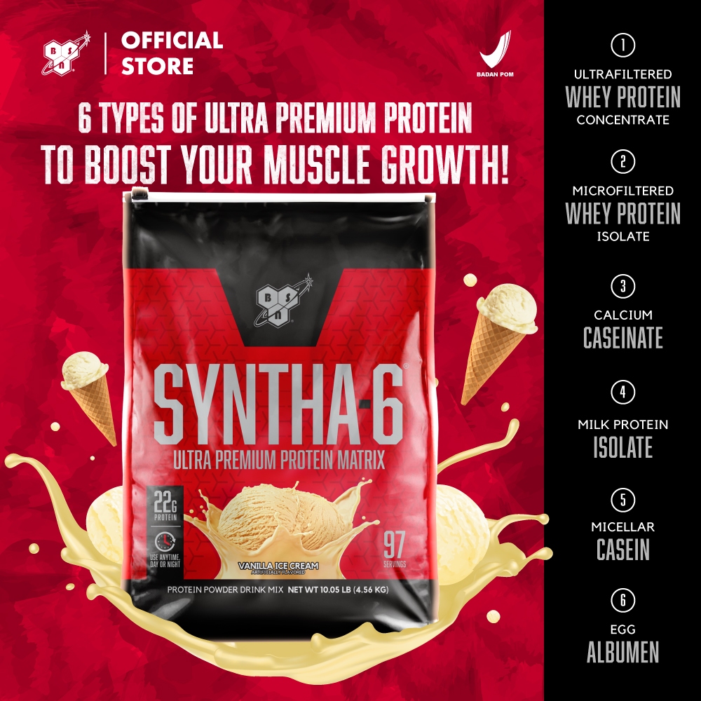 Jual BSN Syntha 6 Vanilla 10 Lb | Shopee Indonesia