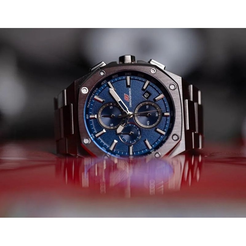 Jual Chronoforce 5346G blue dial#Jam tangan pria Chronoforce 5346G blue ...