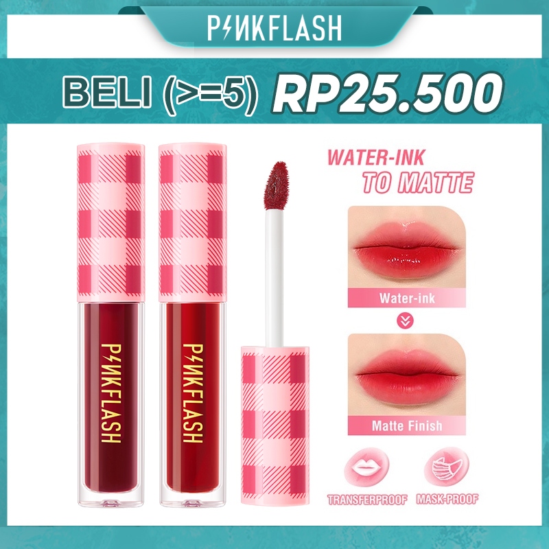 Jual PINKFLASH Water Ink Airy Matte Lip Tint Transfer-proof Tahan lama ...