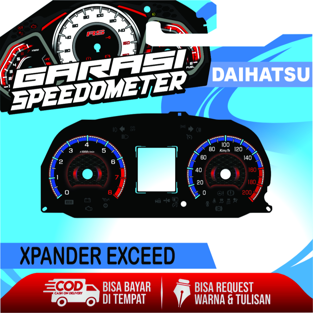 Jual PAPAN SPEEDOMETER CUSTOM XPANDER EXCEED | Shopee Indonesia