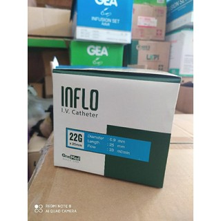 Jual (COD) INFLO I.V. CATHETER 22G DAN 24 ONEMED 1bok isi 50 pcs ...
