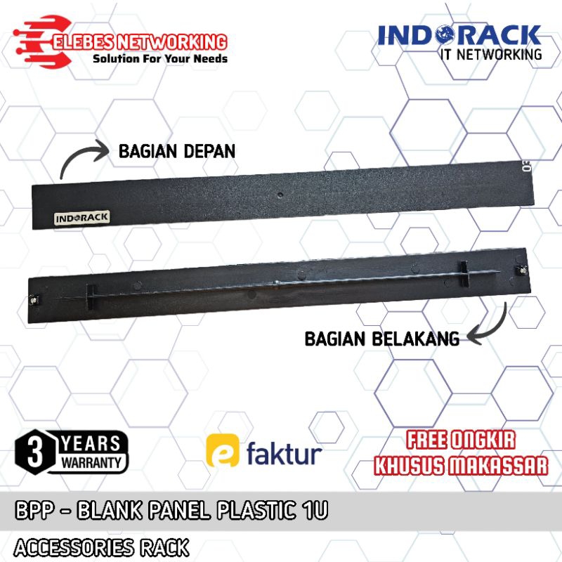 Jual BPP Blank Panel Plastic / Plastik 1U untuk Rack Server Rak 19 Inch ...