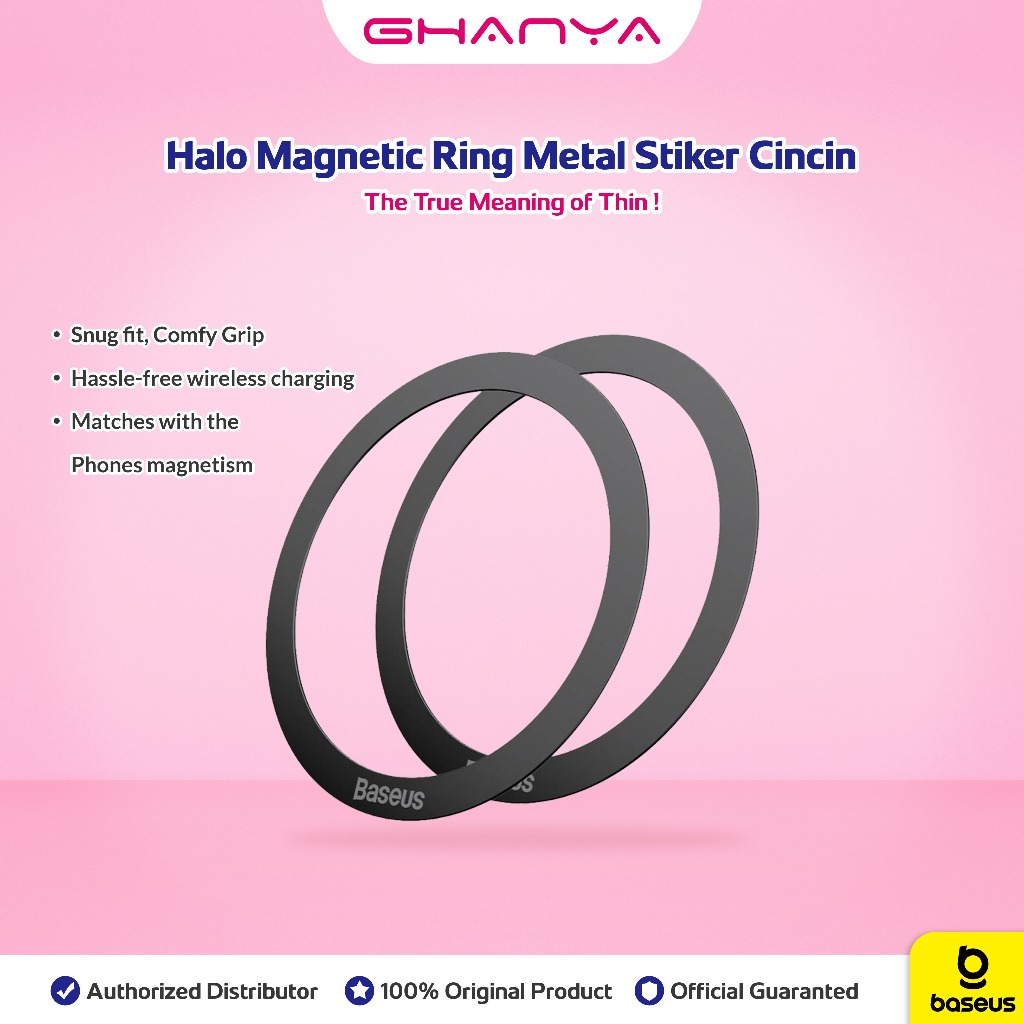 Jual BASEUS ORIGINAL Halo Magnetic Ring Metal Stiker Cincin Magsafe ...