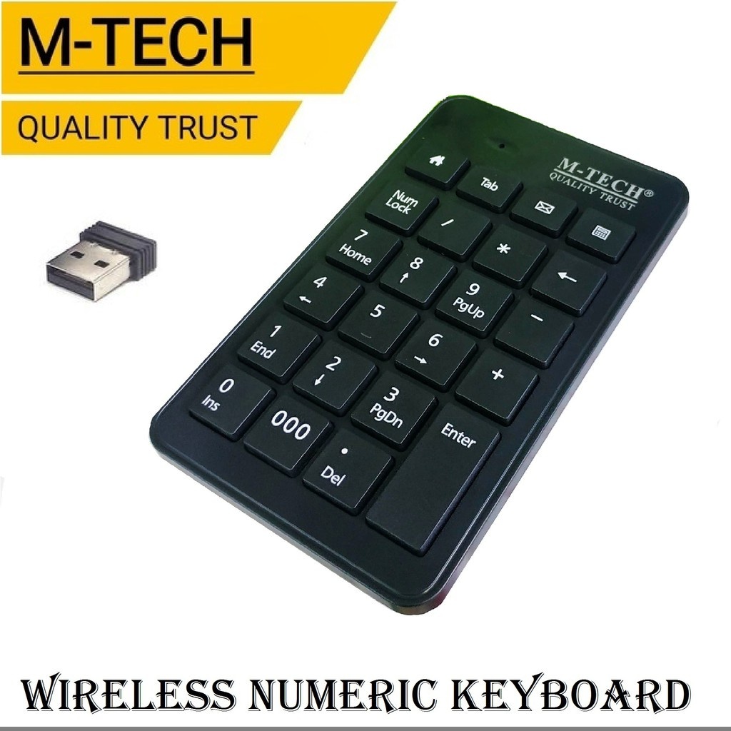 Jual M-Tech Keyboard Numeric Wireless 2.4GHz USB Dongle | Shopee Indonesia