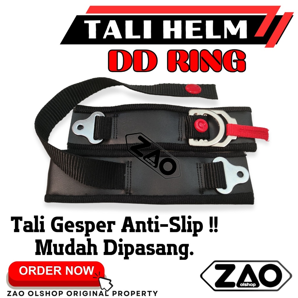 Jual Tali HELM DD RING / doble D RING/ tali helm gesper half face dan ...