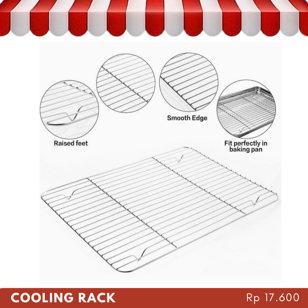 Jual (SKR) Cooling Rack Galvanis Tatakan Rak Pendingin Kue Anti Lengket ...