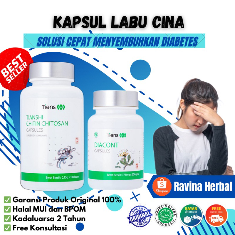 Kapsul Labu Cina Untuk Diabetes  Diacont Diabetes Control Original 100% Untuk Kecing Manis