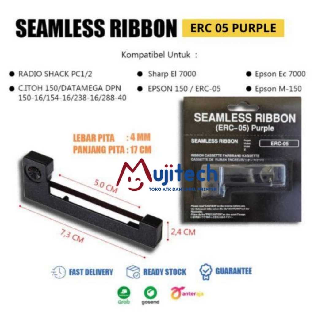 Jual SEAMLESS RIBBON ERC 05 ERC 05 BLACK PURPLE | Shopee Indonesia