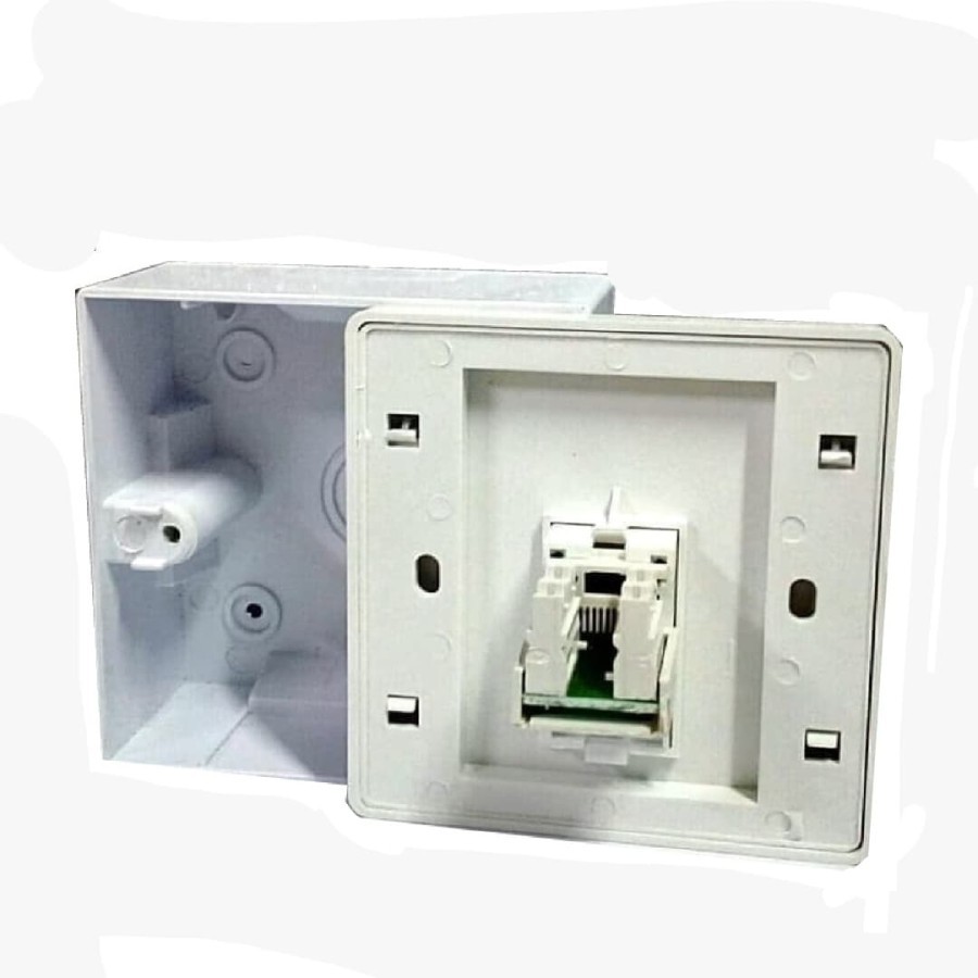 Jual FACE PLATE UTP+MODULAR+OUTBOW/OUTLET RJ45 UTP+MODULAR+OUTBOX ...