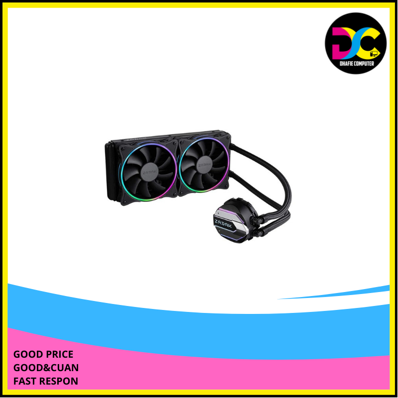 Jual Zadak Spark AIO Lite 240 CPU Liquid Cooler 2x 120mm ARGB Fan AURA