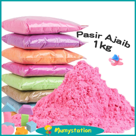 SR Toys Magic Sand 1000 gr mainan pasir kinetik anak dengan kolam