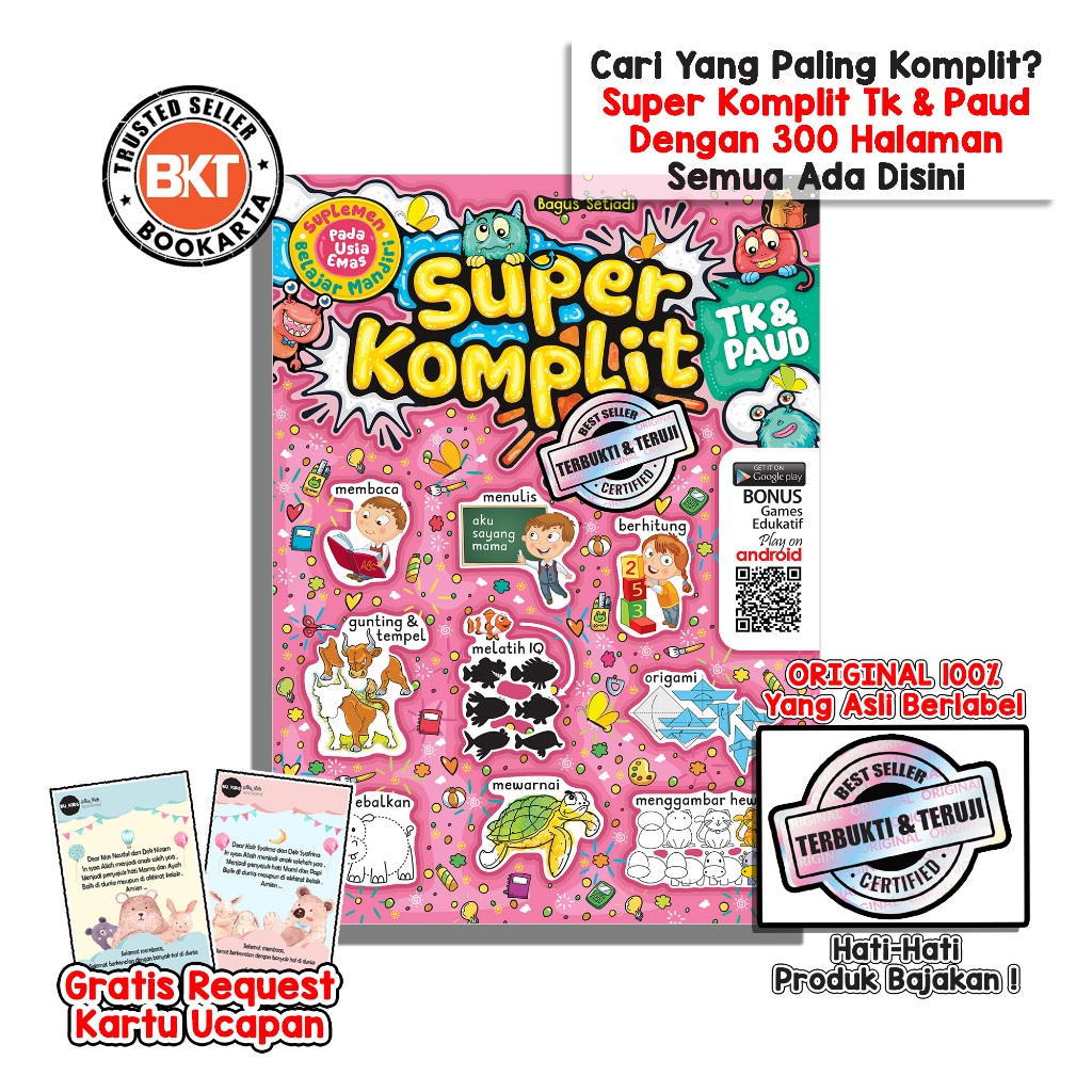 Jual Buku Belajar Anak TK & PAUD Super Komplit Untuk 4 - 6 Tahun ...