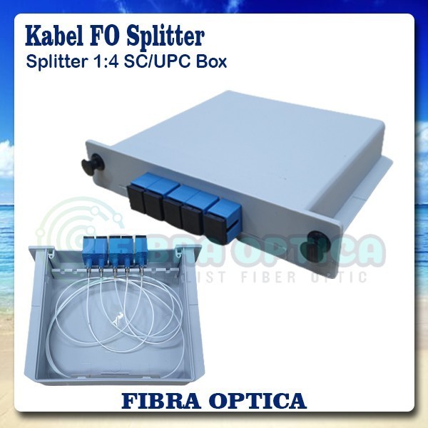 Jual PLC Splitter 1:4 Box SC UPC Pasif 1x4 Sc Upc Kotak Passive ...