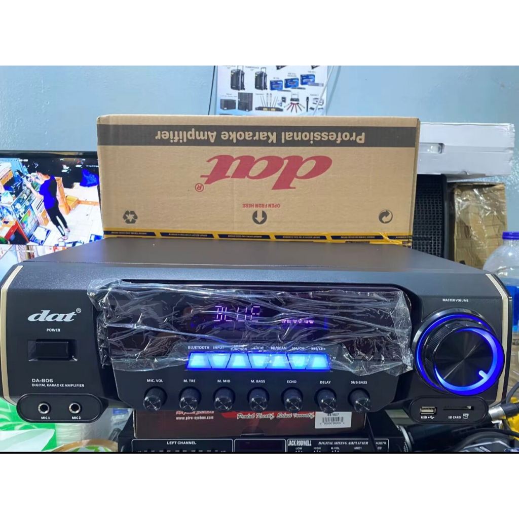 Jual Amplifier DAT DA-806 Bluetooth Usb+Remot+Kabel Antena Original ...
