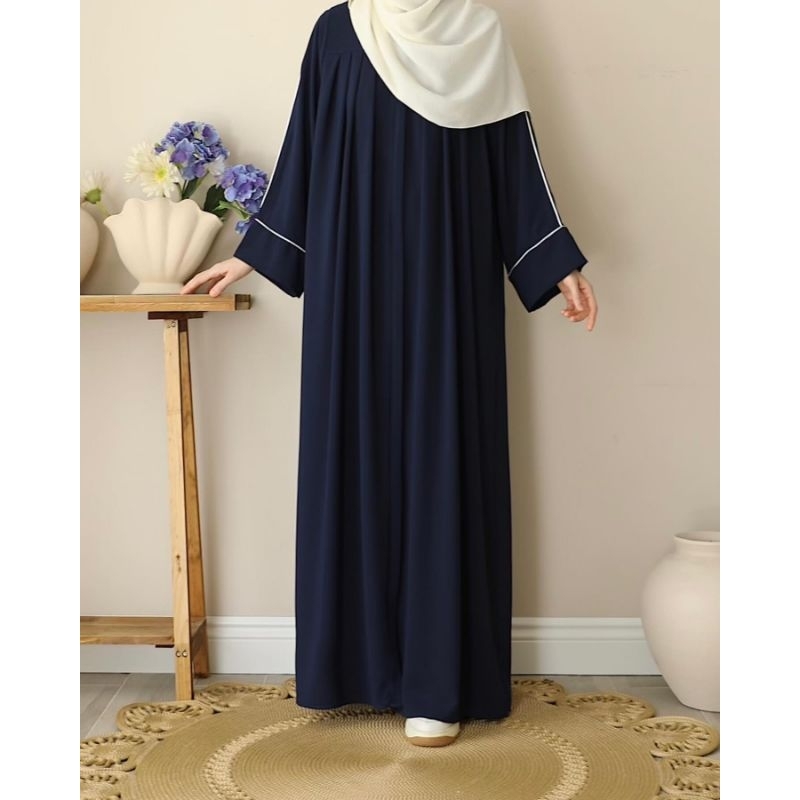Jual Gamis Hitam Crinkle Airflow Model Kekinian Staylis Premium Jumbo ...