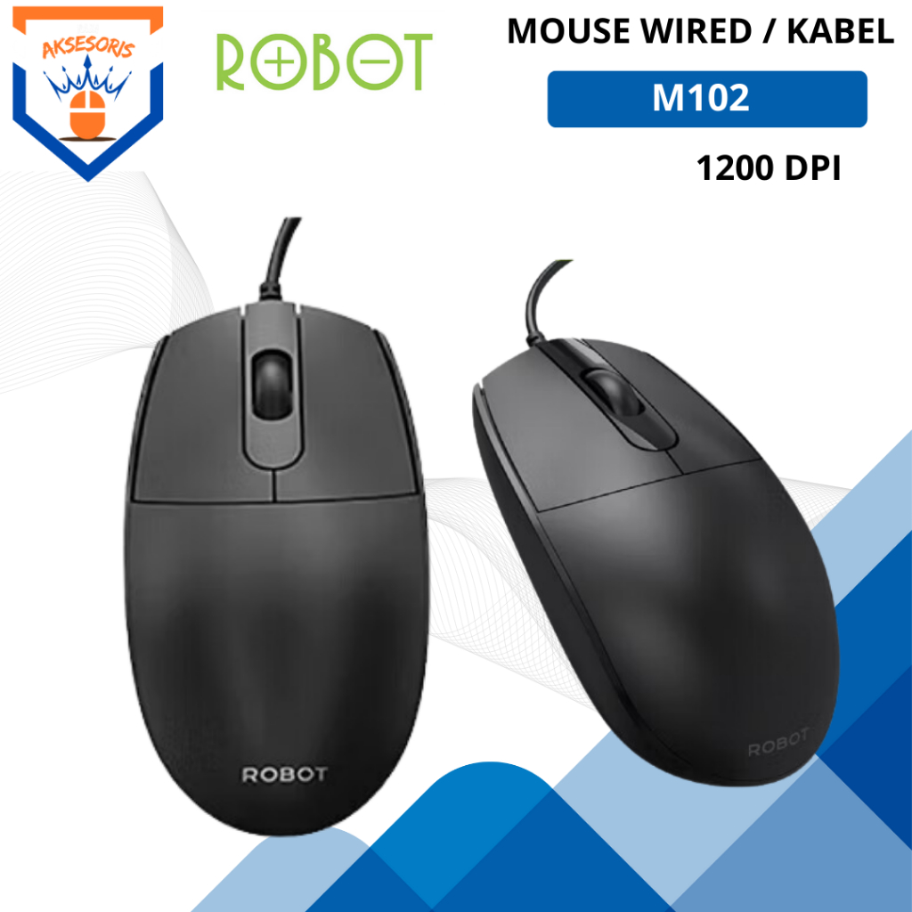 Jual ROBOT M102 Mouse Wired Mouse Optik Mouse Kabel Original 1200DPI 1. ...