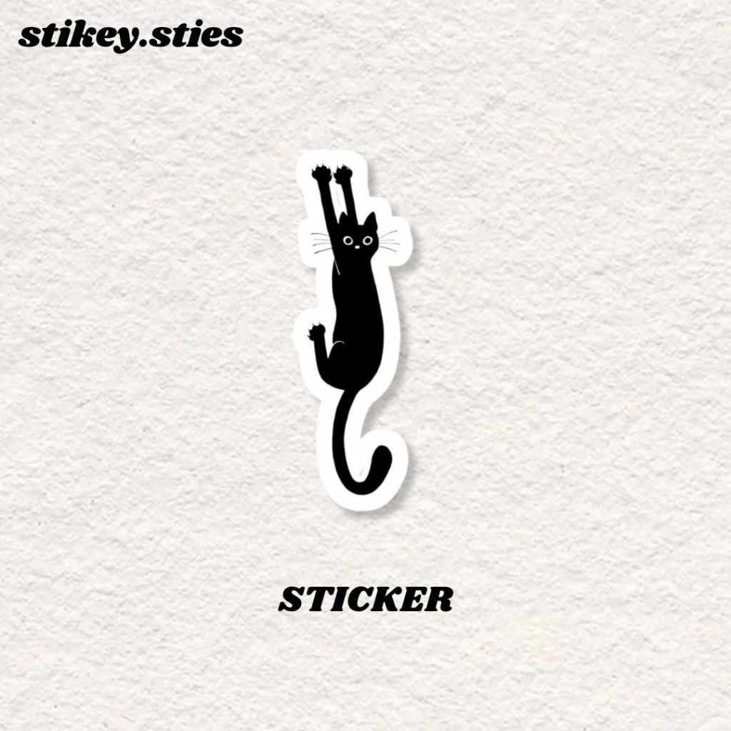 Jual STICKER KUCING BLACK CAT AESTHETIC BRAND ANTI AIR VINYL / STIKER ...