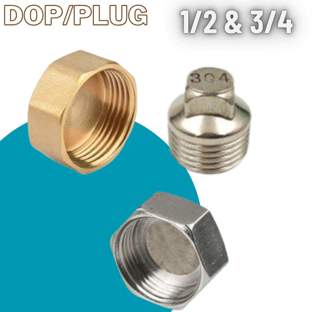 Jual Plug / Dop stainless drat luar 1/2