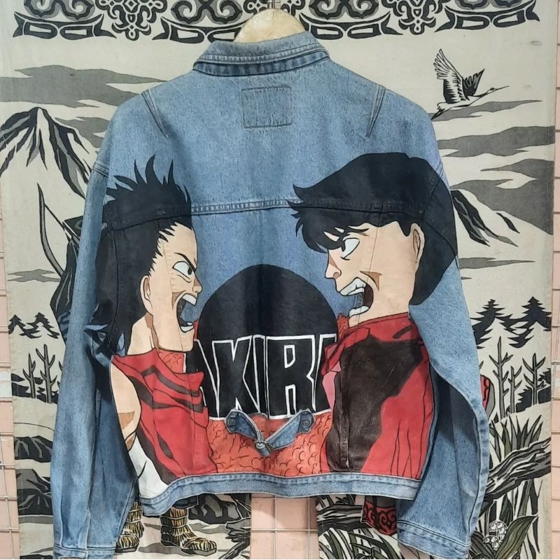 Jual jaket denim akira/jaket custem/jaket rework | Shopee Indonesia