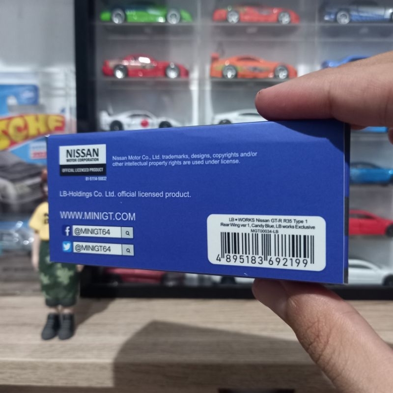 Jual Custom Box #34 Nissan GT-R R35 LBWK Candy Blue MiniGT | Shopee ...