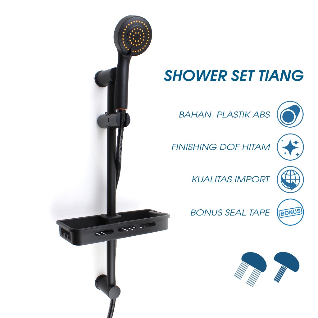 Jual Shower Tiang Hitam - Hand Shower Set DOF - Gagang Shower - Sower ...