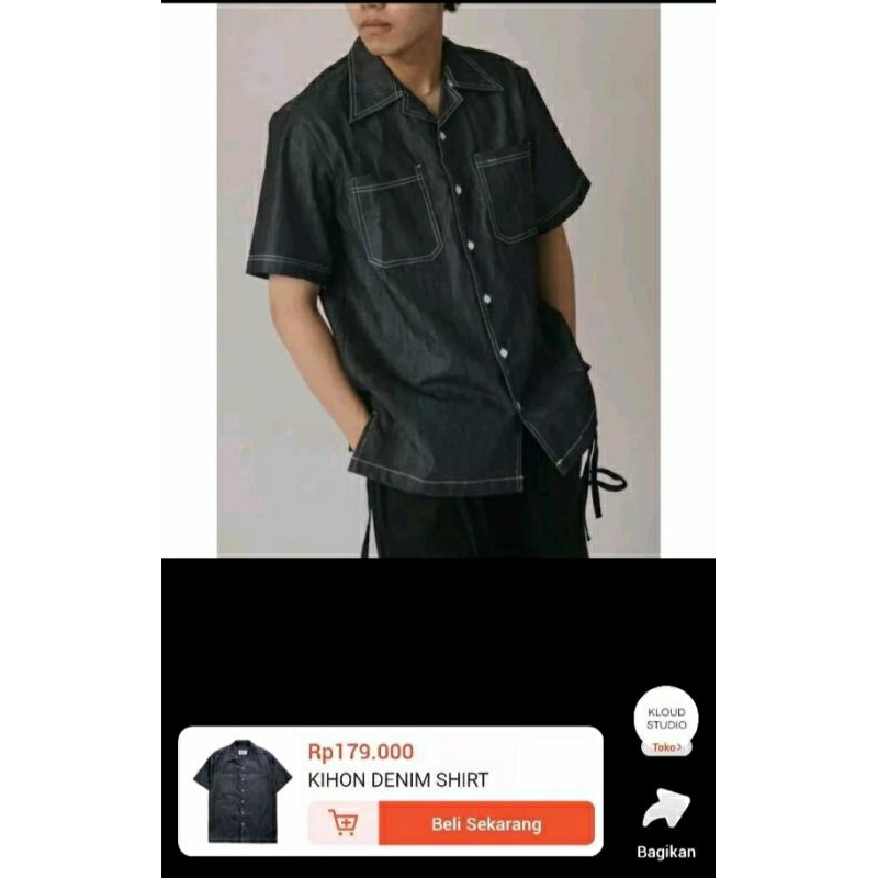 Jual denim shirt by kloud studio | Shopee Indonesia