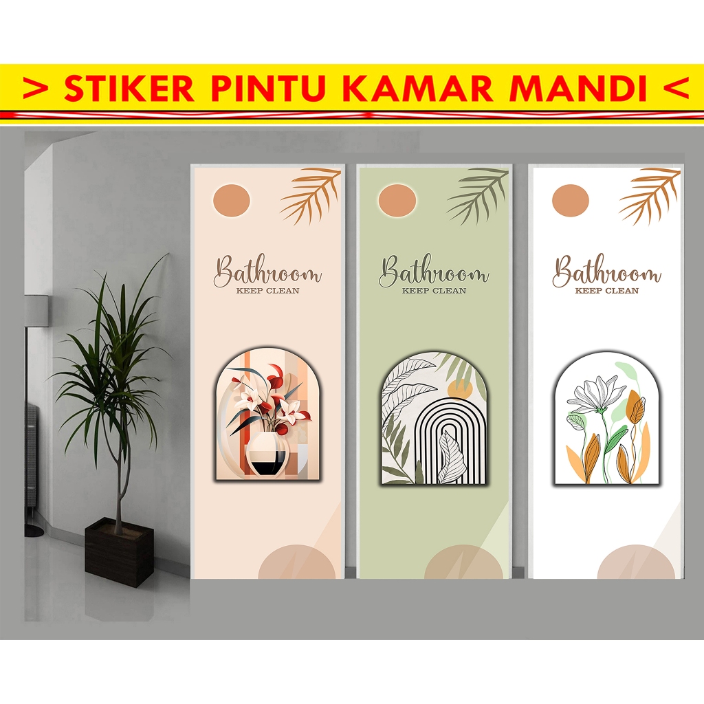 Jual STIKER PINTU KAMAR MANDI, STIKER PINTU TOILET/WC, WALLPAPER PINTU ...