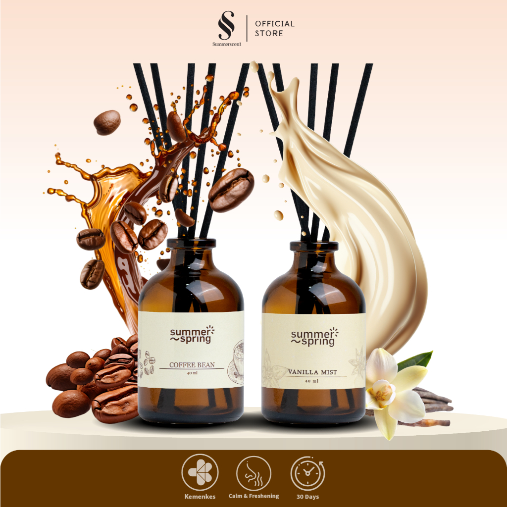 Jual Reed Diffuser Coffe Bean & Vanilla Mist- Summerspring Pengharum 30 ...