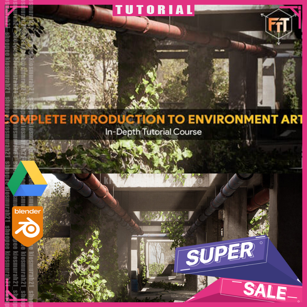 Jual Complete Introduction to 3D Environment Art Blender 3D Tutorial ...