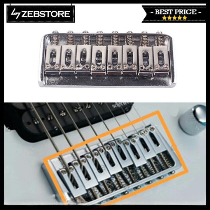 Jual Bridge Fixed Electric D1 8 String Chrome | Shopee Indonesia