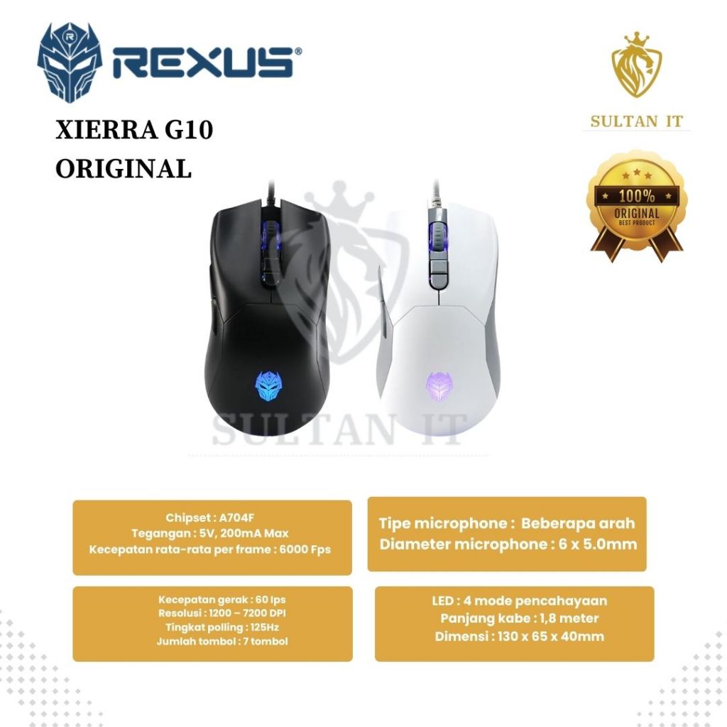 Jual Rexus Mouse Gaming Xierra G10 ORIGINAL | Shopee Indonesia