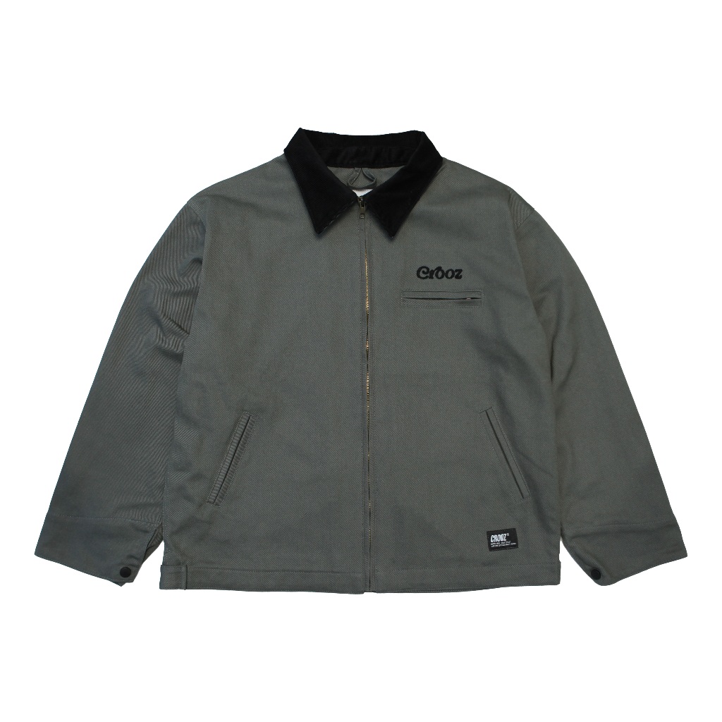 Jual CROOZ DAKOTA WORK JACKET | HEAVYWEIGHT 10 oz/yd² | GREY | Shopee ...
