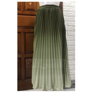 Rok Plisket Panjang Gradasi Premium Import Dewasa