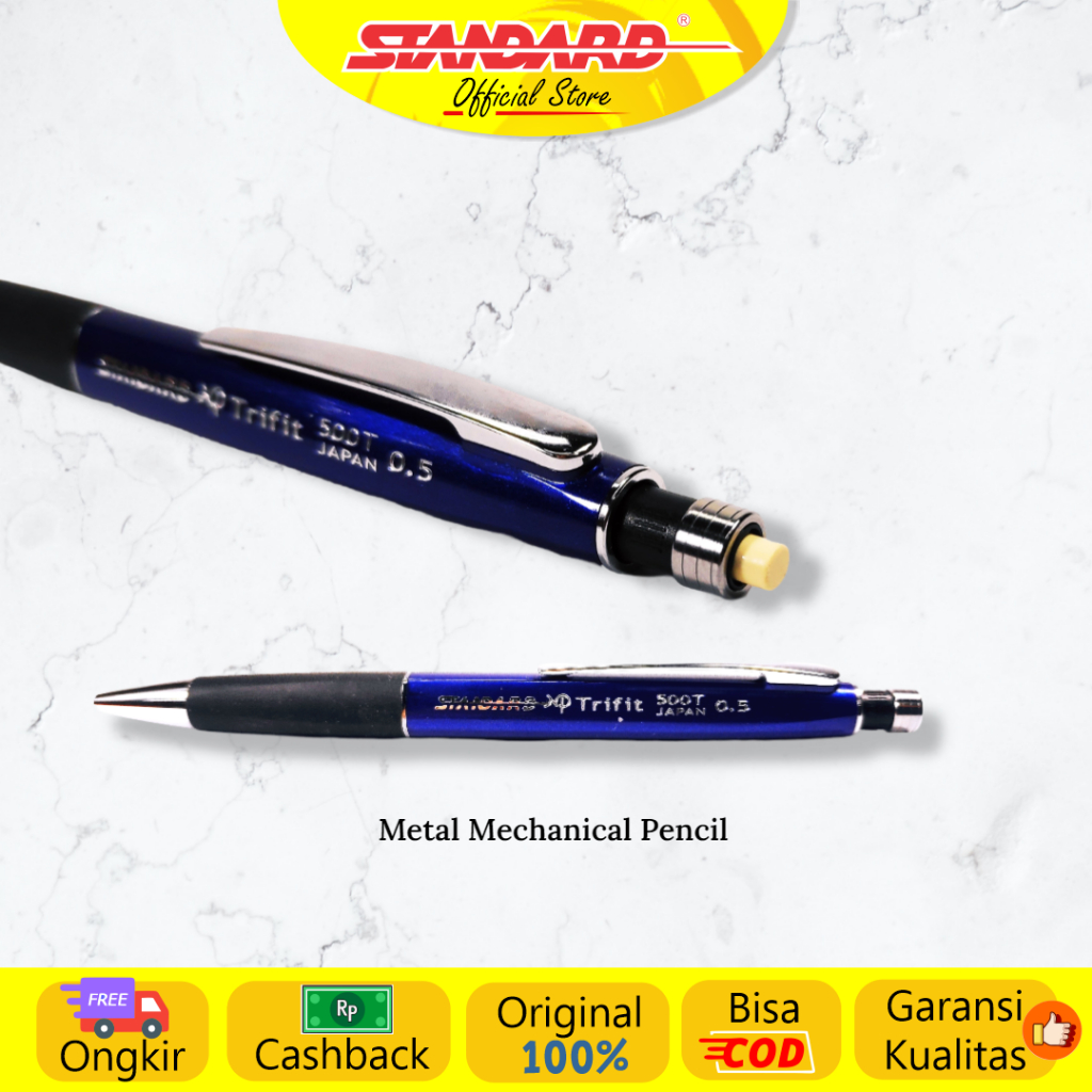 Standard - MP Trifit Black 0.5 / 0.7 / Double Knock 0.7 ( Mekanik Pencil / Pensil Mekanikal ) (3)